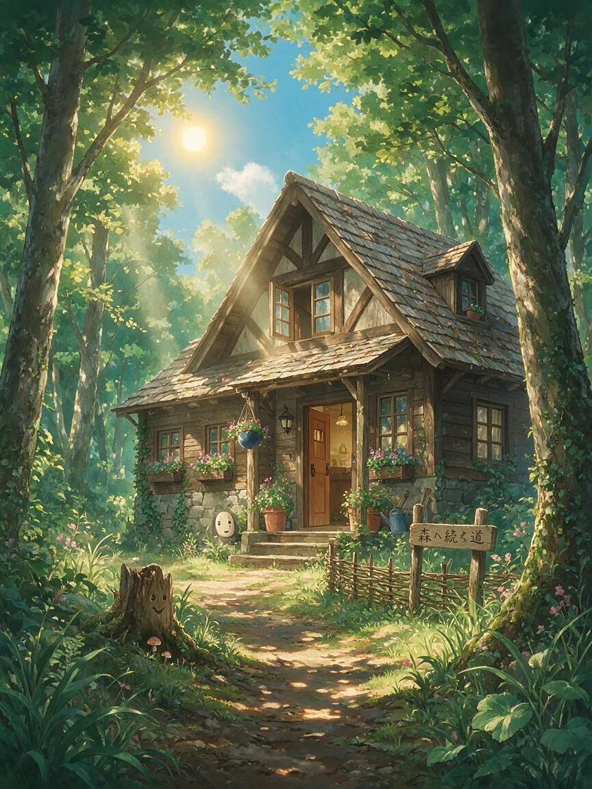 吉卜力风格(Studio Ghibli Style)示例画面