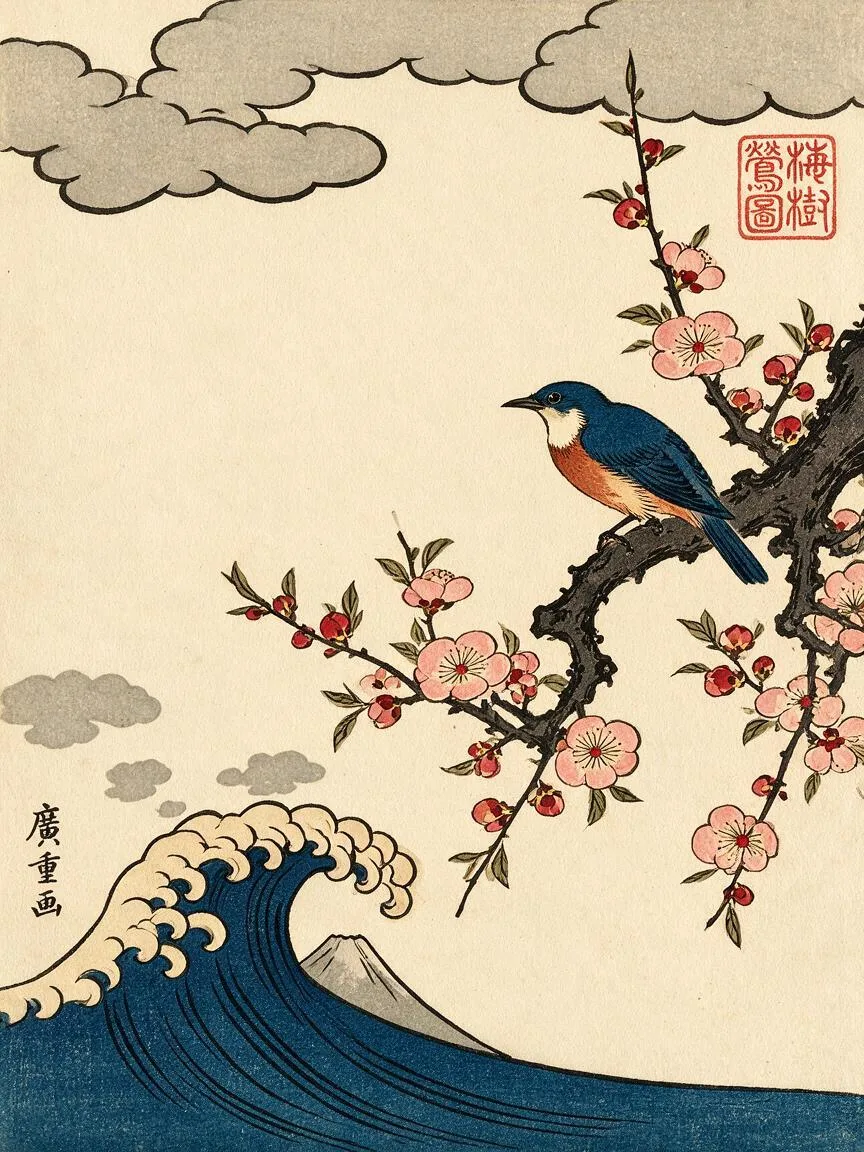 浮世绘（Ukiyo-e）示例画面