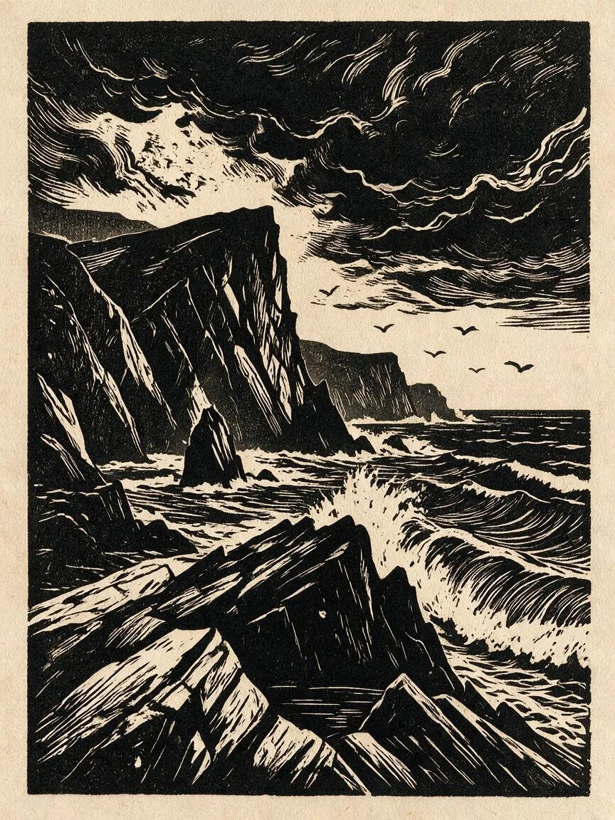 木刻版画(Woodcut)示例画面